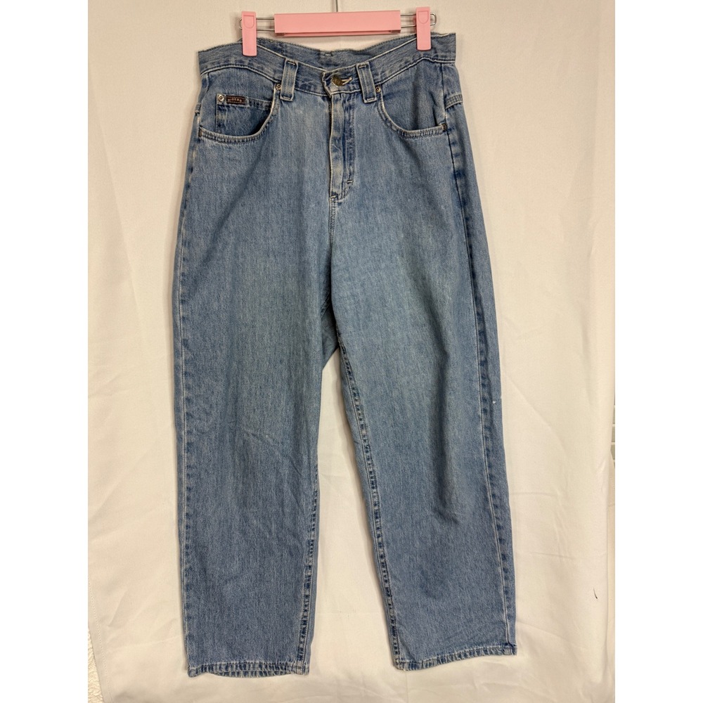 Vintage 90s Lee Riders Cinch Back Jeans High Waisted Light Wash‎ Straight 30x29
